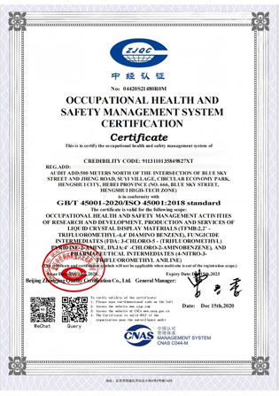 Occupational Health and Safety Management System Certification