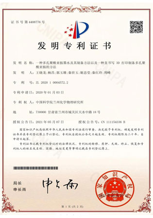 Patent for Invention 1