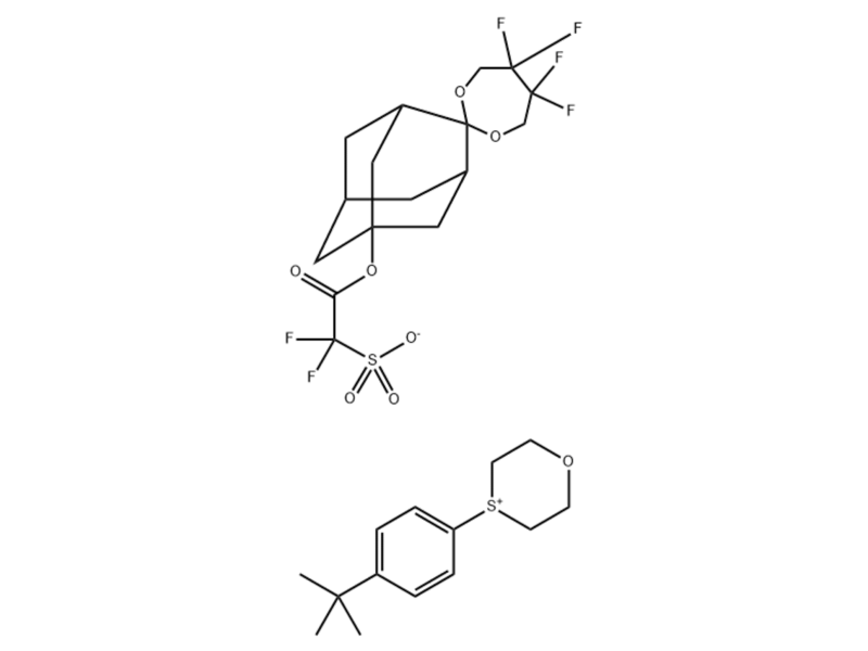 1,4-Oxathianium, 4-[4-(1,1-Dimethylethyl)phenyl]-, Salt with 1-(5,5,6,6-Tetrafluorospiro[1,3-Dioxepane-2,2'-Tricyclo[3.3.1.13,7]decan]-5'-Yl) 2,2-Difluoro-2-Sulfoacetate (1:1) 1371590-55-4 C30H38F6O8S2