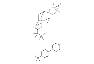 1,4-Oxathianium, 4-[4-(1,1-Dimethylethyl)phenyl]-, Salt with 1-(5,5,6,6-Tetrafluorospiro[1,3-Dioxepane-2,2'-Tricyclo[3.3.1.13,7]decan]-5'-Yl) 2,2-Difluoro-2-Sulfoacetate (1:1) 1371590-55-4 C30H38F6O8S2