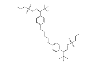 Ethanone,1,1'-[1,3-Propanediylbis(Oxy-4,1-Phenylene)]bis[2,2,2-Trifluoro-,1,1'-Bis[o-(Propylsulfonyl)oxime] 300374-81-6 C25H28F6N2O8S2
