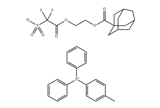 Sulfonium, (4-methylphenyl)diphenyl-, salt with 2-[(2,2-difluoro-2-sulfoacetyl)oxy]ethyl tricyclo[3.3.1.13,7]decane-1-carboxylate (1:1) 1135815-31-4 C34H36F2O7S2