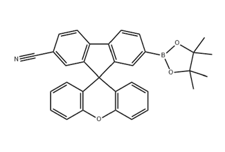 7-(4,4,5,5-Tetramethyl-1,3,2-Dioxaborolan-2-Yl)-Spiro[9h-Fluorene-9,9′-[9h]xanthene]-2-Carbonitrile 2259843-44-0 C32H26BNO3