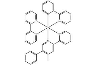 [2-(4-methyl-5-phenyl-2-pyridinyl-κN)phenyl-κC]bis[2-(2-pyridinyl-κN)phenyl-κC] Iridium 1215692-34-4 C40H30IrN3