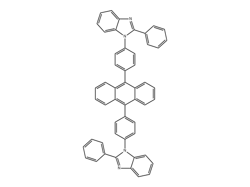 2-Phenyl-1-(4-(10-(4-(2-phenyl-3a,7a-dihydro-1H-benzo[d]imidazol-1-yl)phenyl)anthracen-9-yl)phenyl)-1H-benzo[d]imidazole 1256723-60-0 C52H34N4