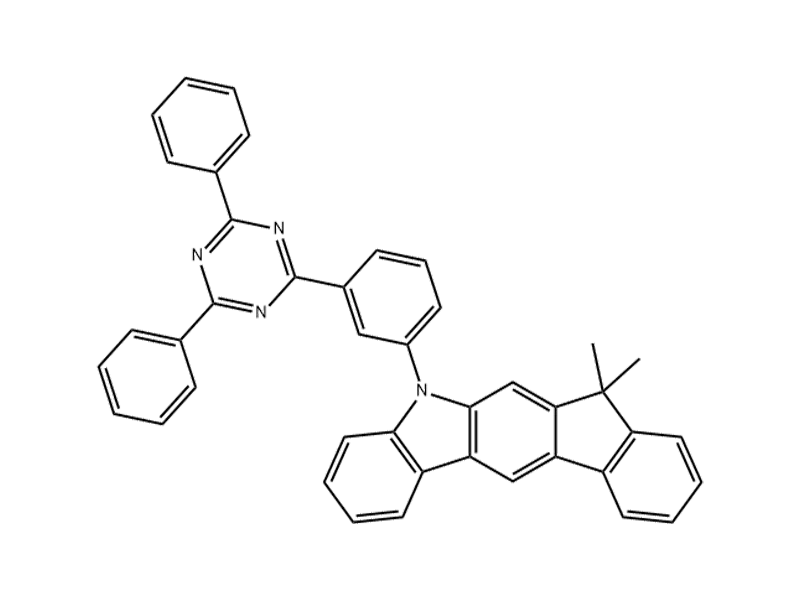 5-(3'-(4,6-diphenyl-1,3,5-triazin-2-yl)-[1,1'-biphenyl]-3-yl)-7,7-dimethyl-5,7-dihydroindeno[2,1-b]carbazole 1257248-13-7 C42H30N4