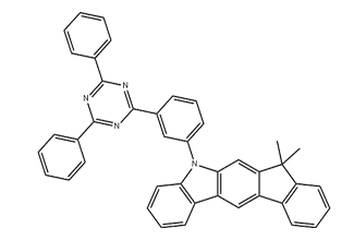 5-(3'-(4,6-diphenyl-1,3,5-triazin-2-yl)-[1,1'-biphenyl]-3-yl)-7,7-dimethyl-5,7-dihydroindeno[2,1-b]carbazole 1257248-13-7 C42H30N4