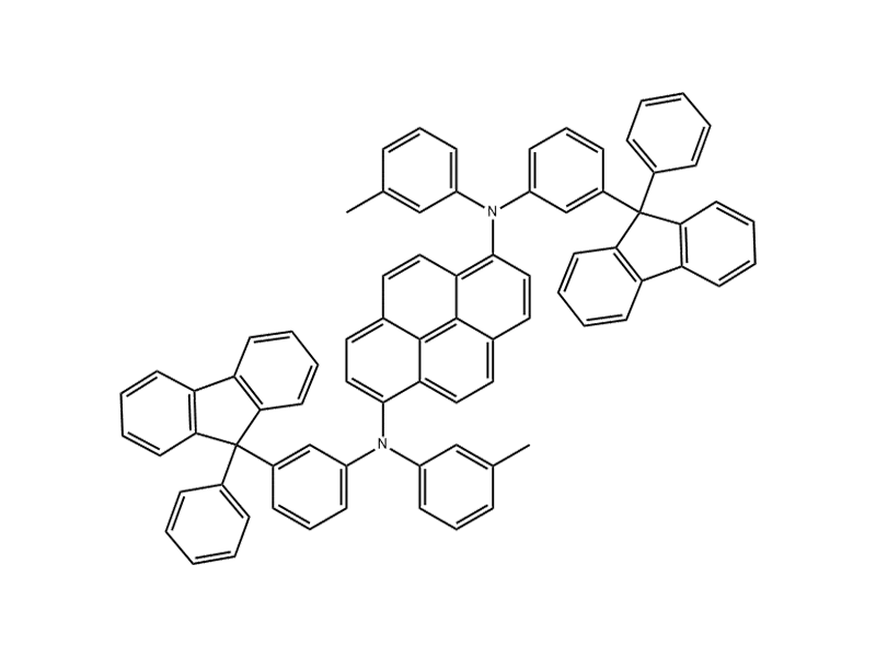 1,6-Pyrenediamine, N1,N6-bis(3-methylphenyl)-N1,N6-bis[3-(9-phenyl-9H-fluoren-9-yl)phenyl]- 1292285-21-2 C80H56N2