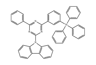 9H-Carbazole, 9-[4-phenyl-6-[3-(triphenylsilyl)phenyl]-1,3,5-triazin-2-yl]-1357066-26-2 C45H32N4Si