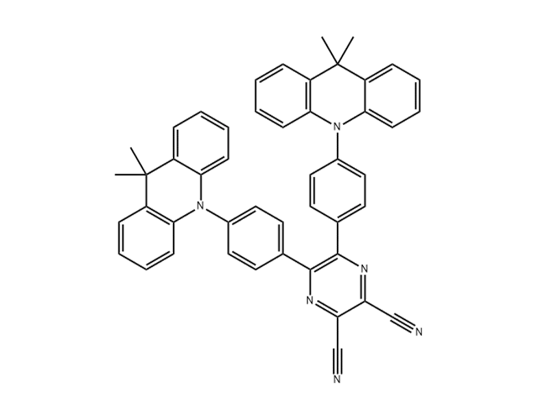 5,6-Bis(4-(9,9-dimethylacridin-10(9H)-yl)phenyl)pyrazine-2,3-dicarbonitrile 1883400-34-7 C48H36N6