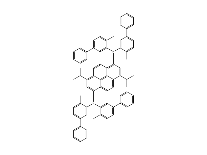1,6-Pyrenediamine, N1,N1,N6,N6-tetrakis(4-methyl[1,1'-biphenyl]-3-yl)-3,8-bis(1-methylethyl)- 1890112-81-8 C74H64N2