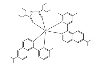 Iridium, (3,7-diethyl-4,6-nonanedionato-κO4,κO6)bis[2,4-dimethyl-6-[6-(1-methylethyl)-1-isoquinolinyl-κN]phenyl-κC]-1894218-56-4 C53H63IrN2O2