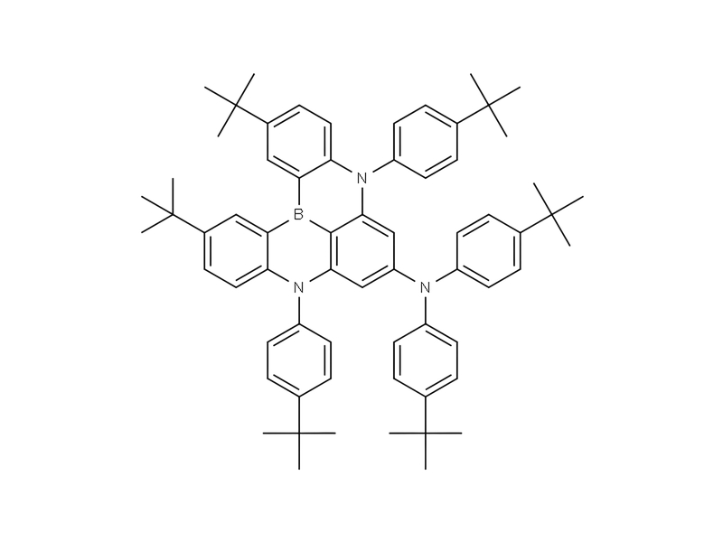 2,12-Di-tert-butyl-N,N,5,9-tetrakis(4-(tert-butyl)phenyl)-5,9-dihydro-5,9-diaza-13b-boranaphtho[3,2,1-de]anthracen-7-amine 2056877-25-7 C66H78BN3