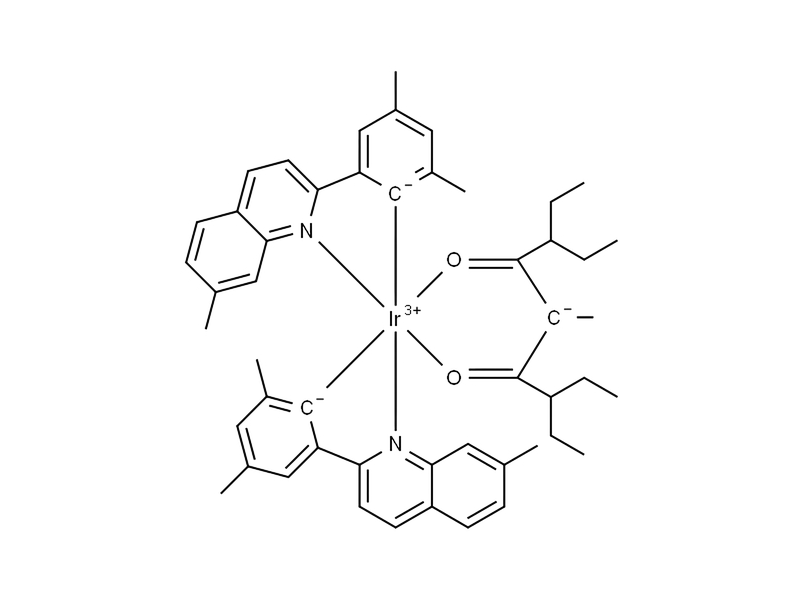 Iridium, (3,7-diethyl-5-methyl-4,6-nonanedionato-κO4,κO6)bis[2,4-dimethyl-6-(7-methyl-2-quinolinyl-κN)phenyl-κC]-2389140-67-2 C50H57IrN2O2