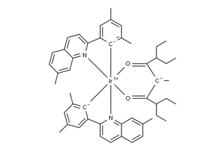 Iridium, (3,7-diethyl-5-methyl-4,6-nonanedionato-κO4,κO6)bis[2,4-dimethyl-6-(7-methyl-2-quinolinyl-κN)phenyl-κC]-2389140-67-2 C50H57IrN2O2