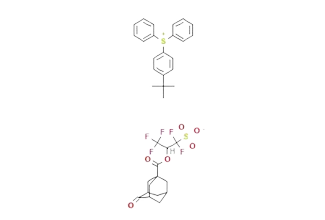 Sulfonium, [4-(1,1-dimethylethyl)phenyl]diphenyl-, salt with 2,2-difluoro-2-sulfo-1-(trifluoromethyl)ethyl 4-oxotricyclo[3.3.1.13,7]decane-1-carboxylate (1:1) 1162727-11-8 C22H23S.C14H14F5O6S