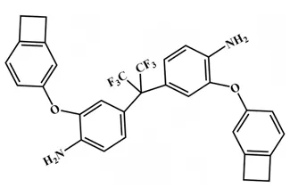 4,4'-(Perfluoropropane-2,2-diyl)bis[2- (dicyclo[4.2.0]oct-1(6),2,4-triene-3-yloxy)aniline]  C35H26F6N2O2